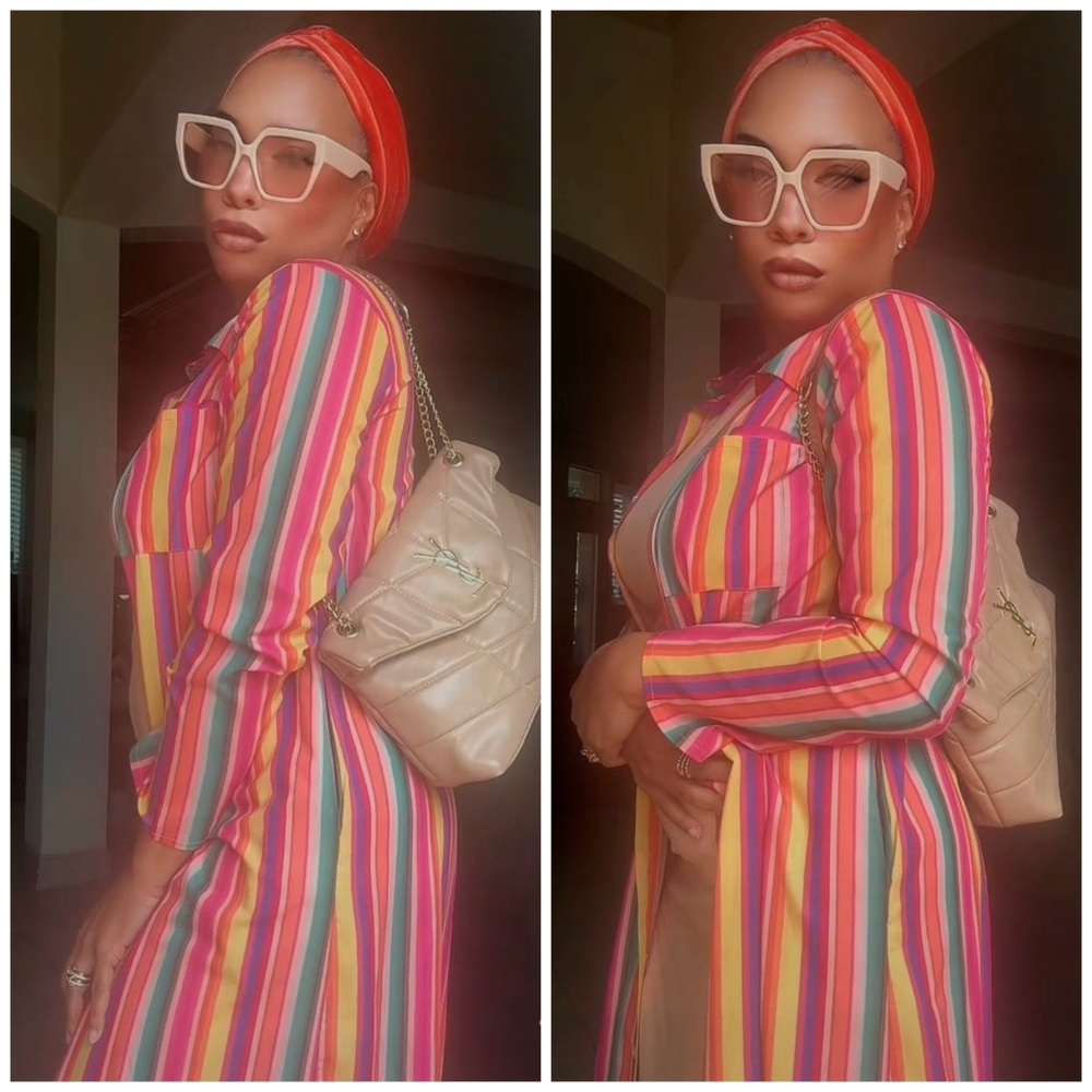 Colorful Striped Dress- IM